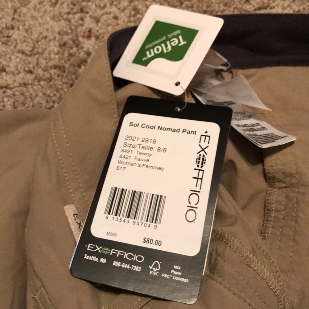 NWT Exofficio Hiking Sol Cool Nomad Pants - Picture 8 of 9
